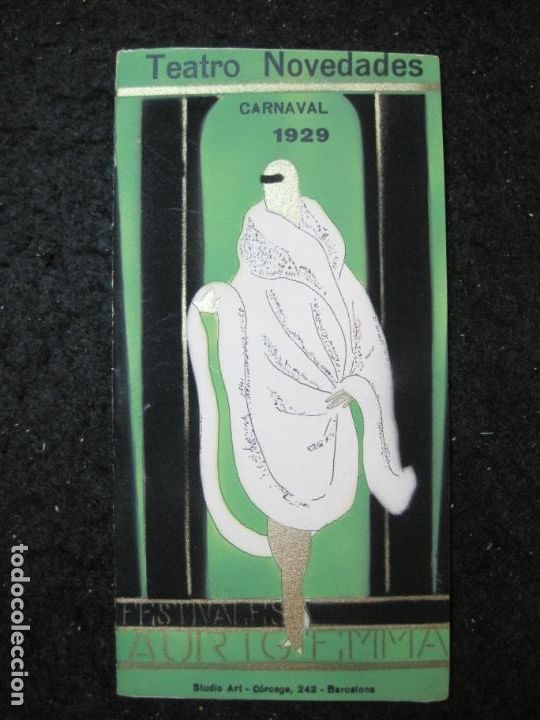 Otros art&iacute;culos de coleccionismo en papel: BARCELONA-TEATRO NOVEDADES-CARNAVAL 1929-FESTIVALES AURIGEMMA-VER FOTOS-(93.596)