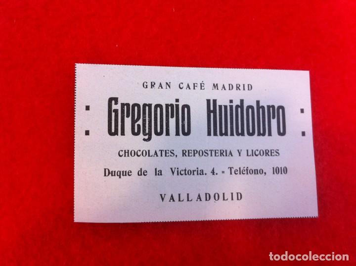 Collectionnisme Papier divers: ANUNCIO DE LA VIDA GR&Aacute;FICA ESPA&Ntilde;OLA. 1929. GRAN CAF&Eacute; MADRID. GREGORIO HUIDOBRO. VALLADOLID