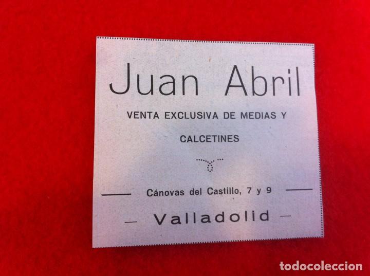 Collectionnisme Papier divers: ANUNCIO DE LA VIDA GR&Aacute;FICA ESPA&Ntilde;OLA. 1929. MEDIAS Y CALCETINES JUAN ABRIL. VALLADOLID