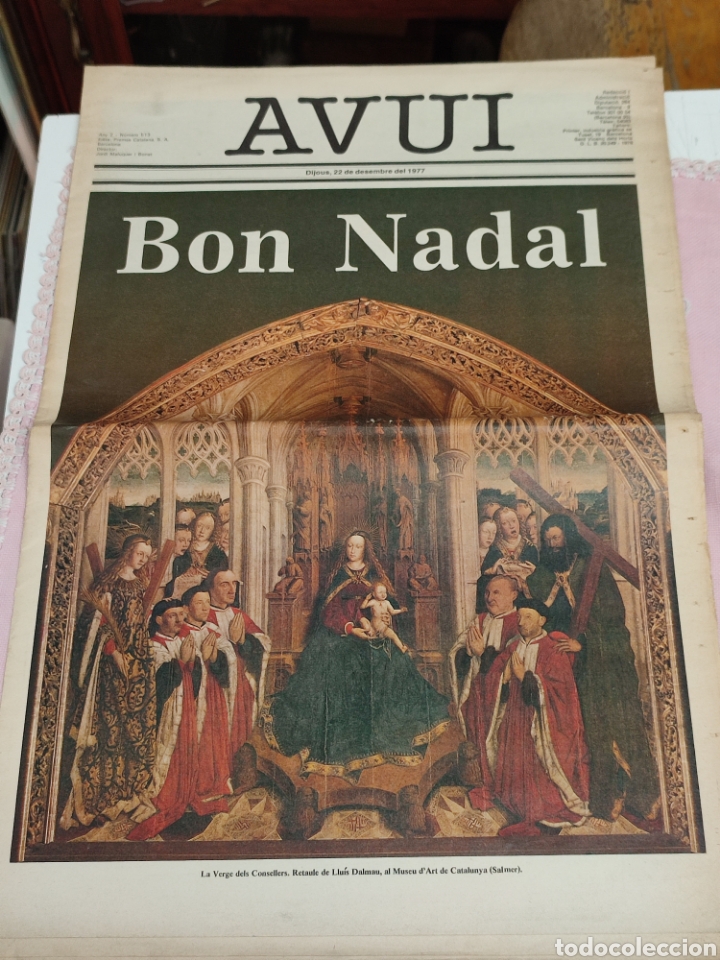 Collectionnisme Papier divers: Peri&oacute;dico Catalu&ntilde;a Avui Bon Nadal (22 de desembre de 1977)