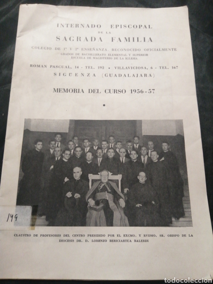 Otros Art&iacute;culos de Coleccionismo en Papel: SIG&Uuml;ENZA, INTERNADO EPISCOPAL SAGRADA FAMILIA, A&Ntilde;O 1956-57,MEMORIA DEL CURSO.