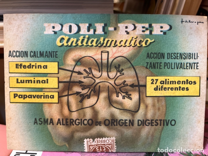 Otros art&iacute;culos de coleccionismo en papel: TARJETA CON PUBLICIDAD DE POLI-PEP - PRODUCTOS CODORNIU Y GARRIGA. BARCELONA. MADRID.