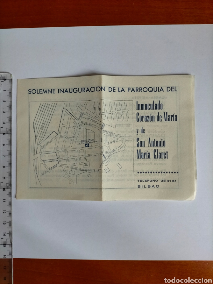 Otros art&iacute;culos de coleccionismo en papel: Folleto 1966 SOLEMNE INAUGURACI&Oacute;N DE LA PARROQUIA DEL INMACULADO CORAZON DE MARIA y de CLARET Bilbao