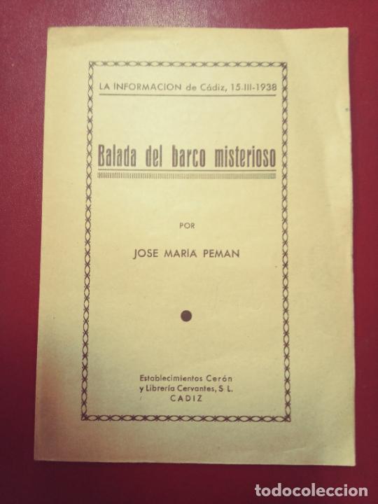 Outros artigos de papel: Jos&eacute; Mar&iacute;a Pem&aacute;n: Balada del barco misterioso (La Informaci&oacute;n de C&aacute;diz, 1938)