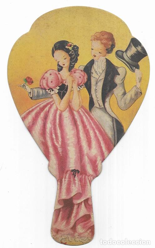 Otros Art&iacute;culos de Coleccionismo en Papel: Abanico- Pay-Pay. Pareja Romantica, Publicidad: Perfumer&iacute;a BESANTE