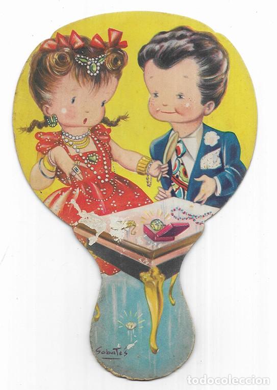 Otros Art&iacute;culos de Coleccionismo en Papel: Abanico- Pay-Pay. Pareja Romantica, Publicidad: Perfumer&iacute;a ALONDRA