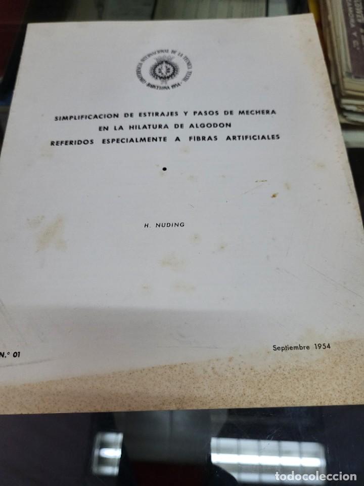 Sammelleidenschaft Andere Papierartikel: HILATURA DE ALGODON FIBRAS ARTIFICIALES NUDING BARCELONA 1954