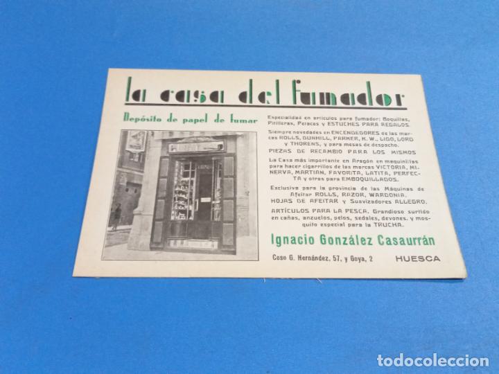 Paper Collecting Others: TARJETA PUBLICITARIA. LA CASA DEL FUMADOR. IGNACIO GONZALEZ CASAURR&Aacute;N. HUESCA. 14 X 10