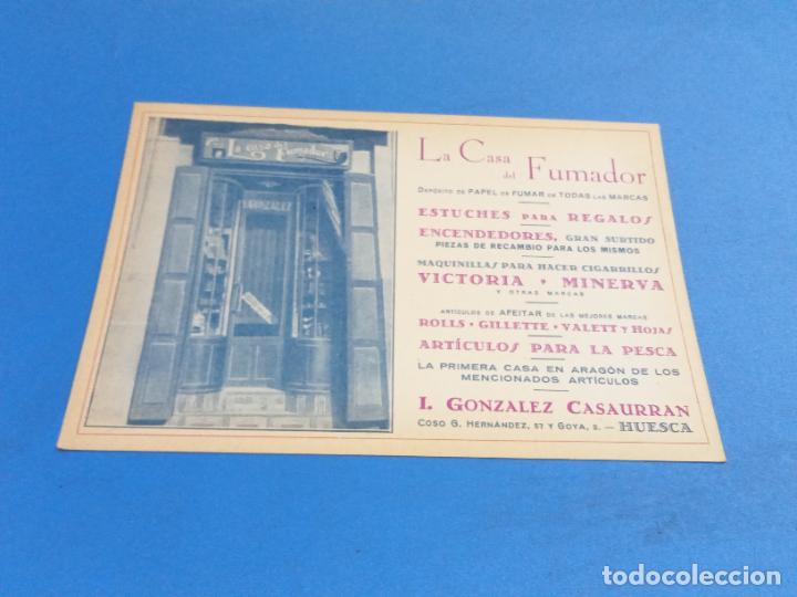 Paper Collecting Others: TARJETA PUBLICITARIA. LA CASA DEL FUMADOR. IGNACIO GONZALEZ CASAURR&Aacute;N. HUESCA. 16 X 11