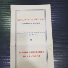 Otros Artículos de Coleccionismo en Papel: FOLLETO HECULES CORUÑESES S.A. CUADRO FACULTATIVO LA CORUÑA. (L0). Lote 344647928