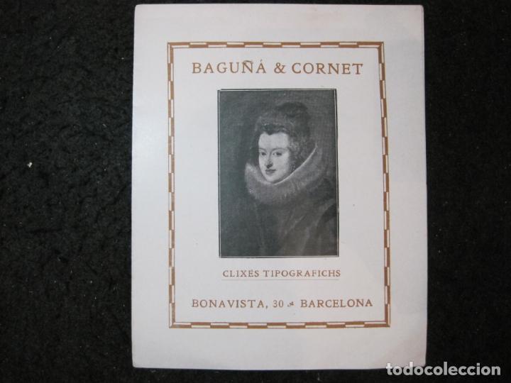 Otros art&iacute;culos de coleccionismo en papel: BARCELONA-BAGU&Ntilde;A & CORNET-CLICHES TIPOGRAFICHS-PUBLICITAT ANTIGA-VER FOTOS-(K-6751)
