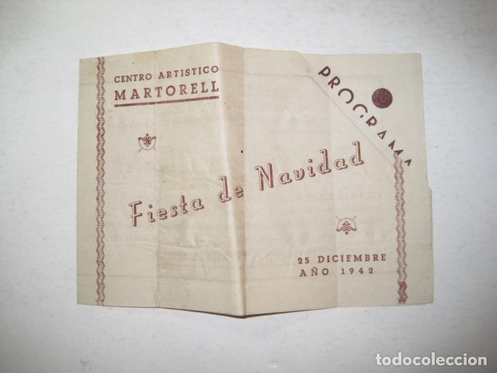 Otros art&iacute;culos de coleccionismo en papel: CENTRO ARTISTICO MARTORELL-FIESTA DE NAVIDAD A&Ntilde;O 1942-PROGRAMA-VER FOTOS-(K-6834)
