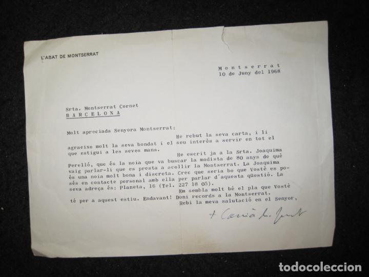 Otros art&iacute;culos de coleccionismo en papel: L'ABAT DE MONTSERRAT-CARTA FIRMADA-A&Ntilde;O 1968-VER FOTOS-(K-6835)