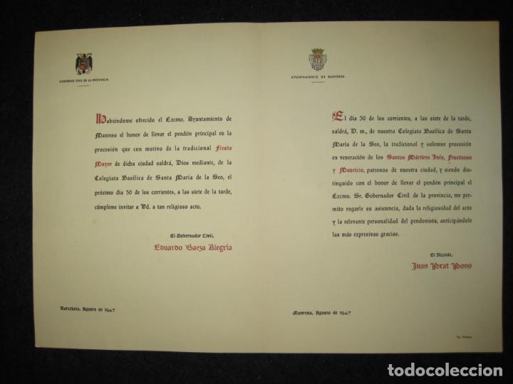 Otros art&iacute;culos de coleccionismo en papel: MANRESA-SANTOS MARTIRES DE INES-FIESTA MAYOR 1947-VER FOTOS-(K-6862)