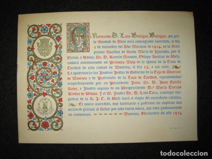 Otros art&iacute;culos de coleccionismo en papel: MANRESA-CASA DE CARIIDAD DE MANRESA-FUNDACION COTS-A&Ntilde;O 1954-VER FOTOS-(K-6863)