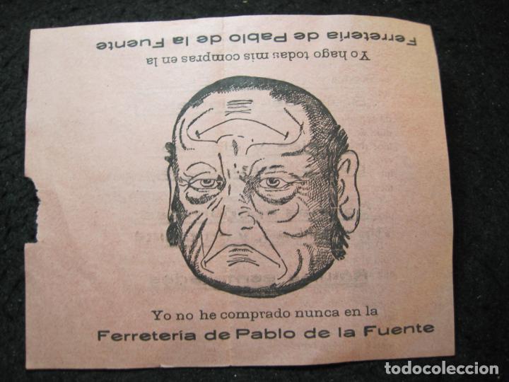 Otros art&iacute;culos de coleccionismo en papel: FERRETERIA DE PABLO DE LA FUENTE-PUBLICIDAD ANTIGUA-VER FOTOS-(K-6874)