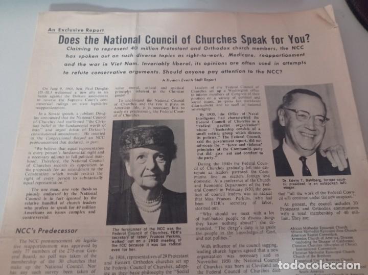 Otros art&iacute;culos de coleccionismo en papel: DIPTICO NATIONAL COUNCIL OF CHURCHES A&Ntilde;O 1966 REF. UR MES 7