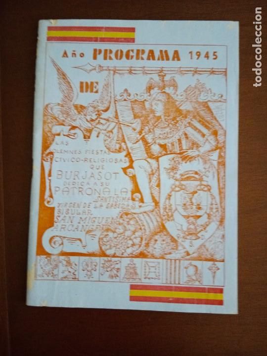 Otros art&iacute;culos de coleccionismo en papel: PROGRAMA FIESTAS VIRGEN DE LA CABEZA Y SAN MIGUEL ARCANGEL . BURJASOT 1945 . VALENCIA