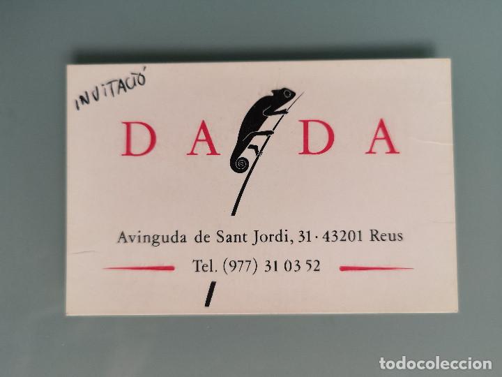 Altri oggetti di carta: INVITACI&Oacute;N DISCO PUB DADA - REUS / TARRAGONA ( a&ntilde;os 80 )