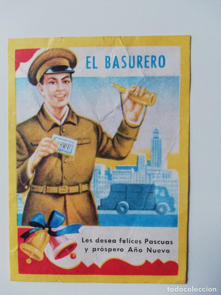 Collectionnisme Papier divers: ANTIGUA FELICITACION NAVIDE&Ntilde;A Y A&Ntilde;O NUEVO EL BASURERO
