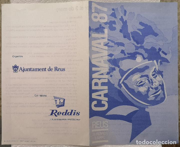 Otros art&iacute;culos de coleccionismo en papel: ENTRADA y FOLLETO PROGRAMA CARNAVAL DE REUS de 1987 - Foto 5