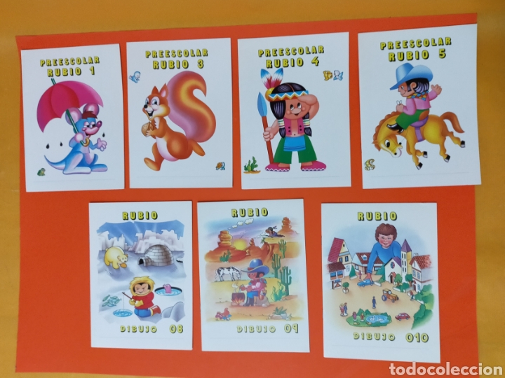 Otros Art&iacute;culos de Coleccionismo en Papel: 7 cuadernillos Rubio Dibujo - Preescolar, A&ntilde;os 90 NUEVOS