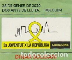 Otros Art&iacute;culos de Coleccionismo en Papel: tiquet / tiket - 3&ordf; joventut x la republica - dinar solidari - tarragona 2020