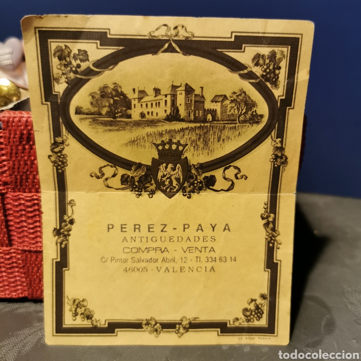 Otros Art&iacute;culos de Coleccionismo en Papel: Antigua tarjeta tienda de antig&uuml;edades P&eacute;rez-Pay&aacute;. 12x10cm
