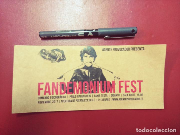 Collectionnisme Papier divers: Flyer Fandemonium Fest Agente Provocador. La Felguera Ediciones