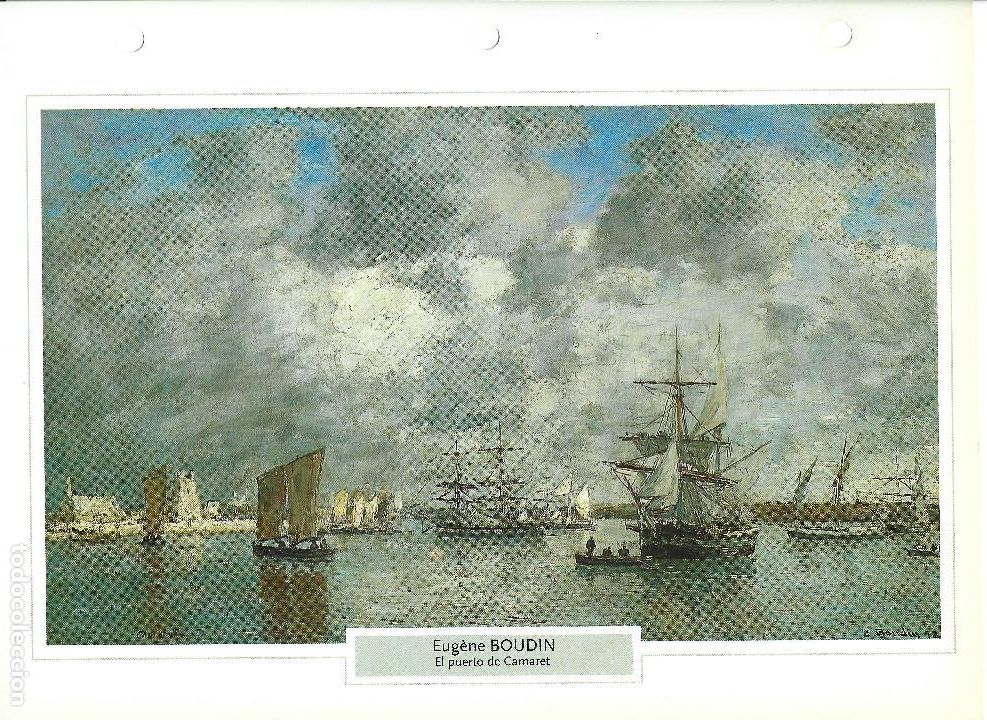 Otros Art&iacute;culos de Coleccionismo en Papel: EUG&Egrave;NE BOUDIN. EL PUERTO DE CAMARET. L&Aacute;MINA FICHA PLANETA DeAGOSTINI 2006
