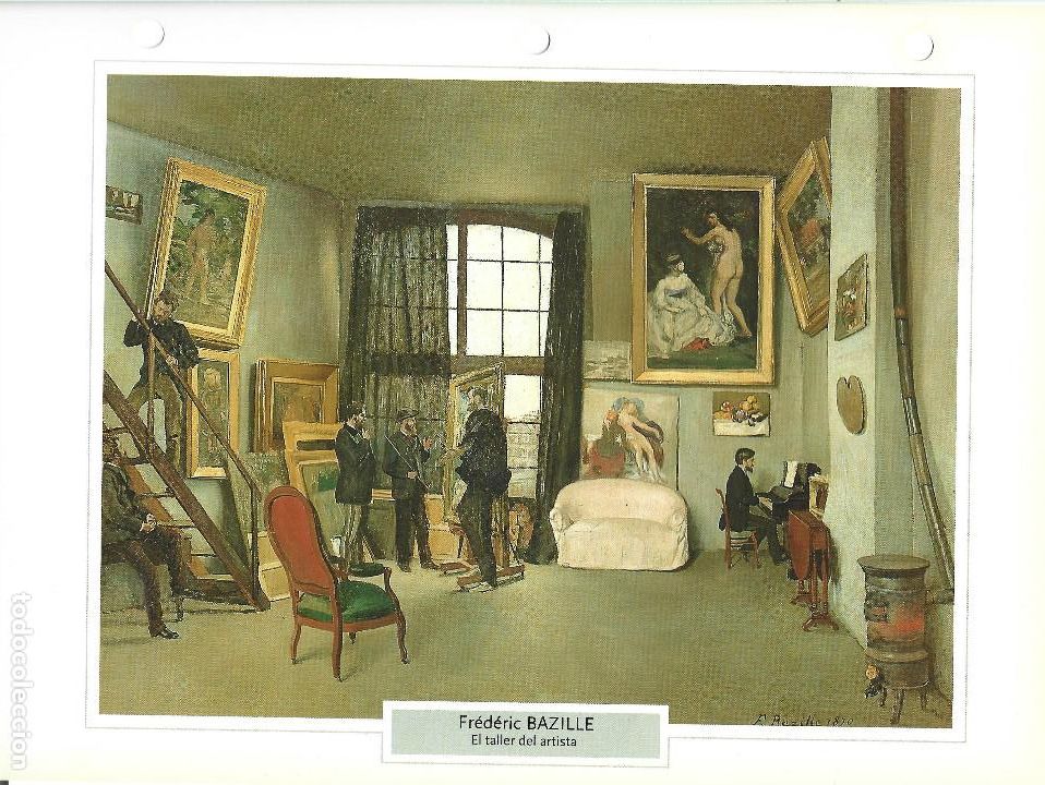 Otros Art&iacute;culos de Coleccionismo en Papel: FR&Eacute;DERIC BAZILLE. EL TALLER DEL ARTISTA. L&Aacute;MINA FICHA PLANETA DeAGOSTINI 2006