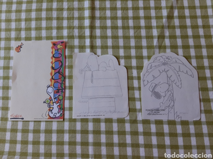 Outros artigos de papel: LOTE 3 HOJAS PEQUE&Ntilde;AS CAMBIO SNOOPY A&Ntilde;OS 90 COMPRA MINIMA 5&euro;