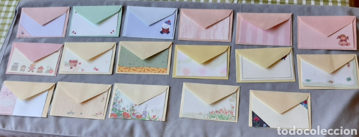 Collectionnisme Papier divers: CONJUNTOS LOTE 17 HOJAS CAMBIO CON SOBRE PEQUE&Ntilde;AS A&Ntilde;OS 90