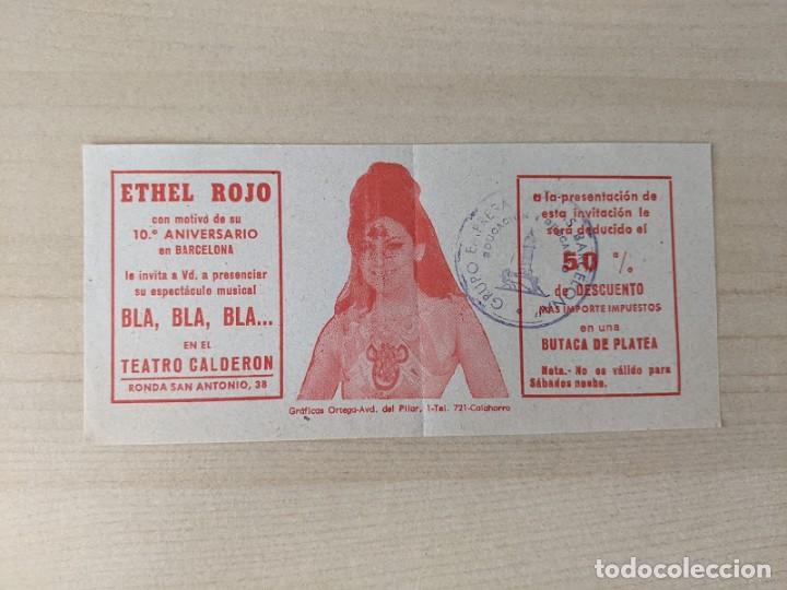 Paper Collecting Others: ENTRADA TEATRO CALDER&Oacute;N ETHEL ROJO