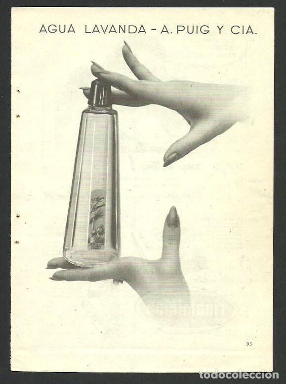 Otros Art&iacute;culos de Coleccionismo en Papel: Recorte Publicitario - Agua Lavanda - A. Puig y Cia - Publicidad revista prensa peri&oacute;dico antiguo