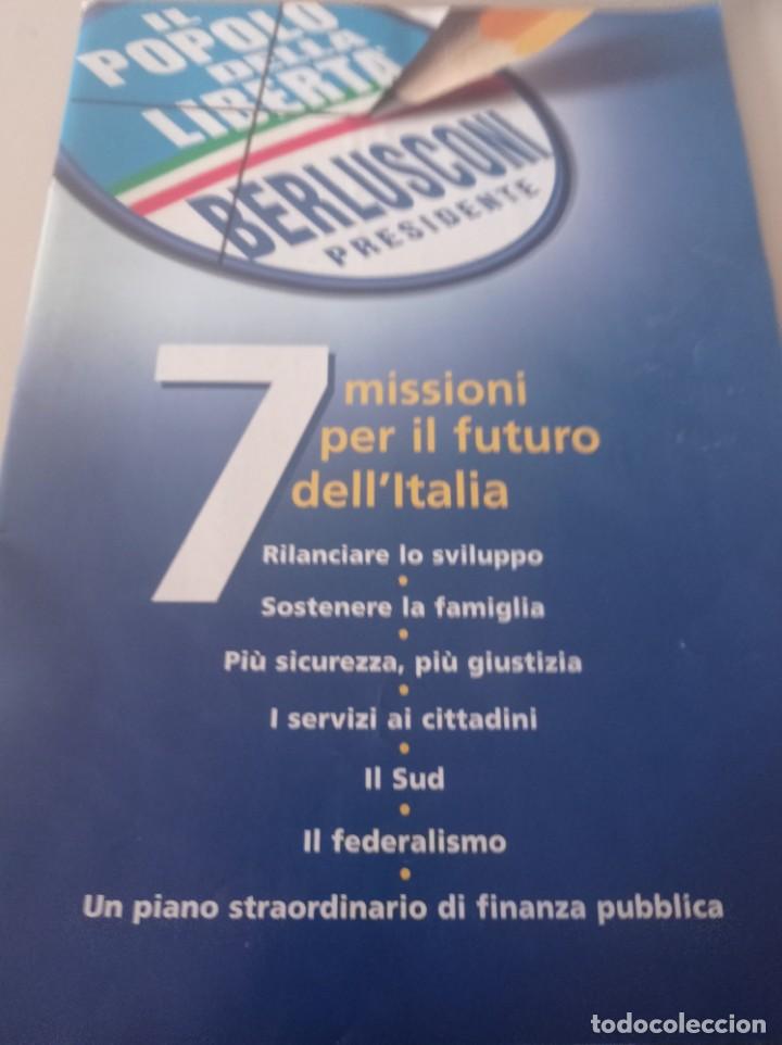 Otros Art&iacute;culos de Coleccionismo en Papel: FOLLETO ELECTORAL ITALIANO BERLUSCONI PRESIDENTE 7 MISSIONI PER IL FUTURO. REF. UR MES 7