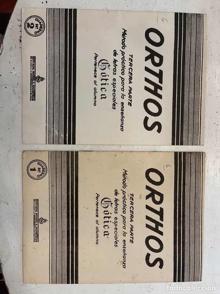 Sammelleidenschaft Andere Papierartikel: ORTHOS. M&Eacute;TODO PR&Aacute;CTICO PARA LA ENSE&Ntilde;ANZA DE LETRAS G&Oacute;TICAS. 1959.