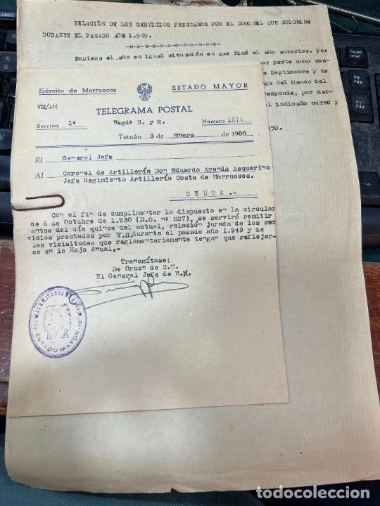 Paper Collecting Others: TELEGRAMA DOCUMENTO EJERCITO DE MARRUECOS - A&Ntilde;O 1950