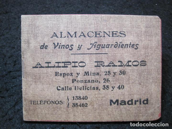 Otros art&iacute;culos de coleccionismo en papel: MADRID-ALMACENES DE VINOS Y AGUARDIENTES ALIPIO RAMOS-LIBRETA-PUBLICIDAD-VER FOTOS-(95.112)