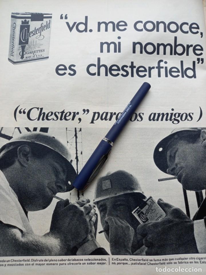 Otros art&iacute;culos de coleccionismo en papel: PUNLICIDAD VINTAGE TABACO. ANUNCIO DE CHESTERFIELD. GRAN TAMA&Ntilde;O 26X34CM TRIUNFO JULIO 1967