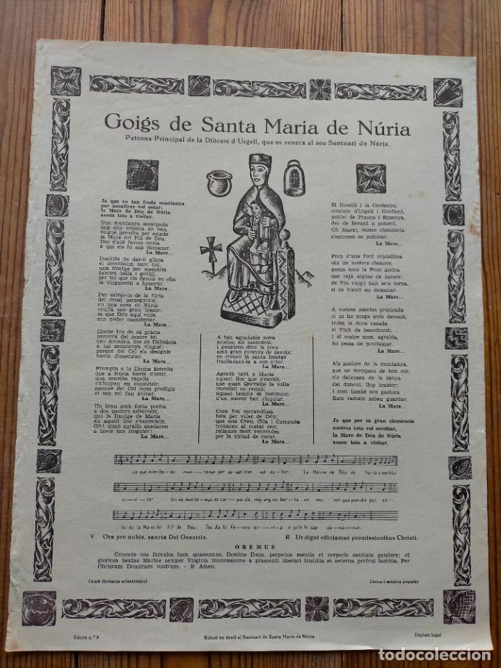 Sammelleidenschaft Andere Papierartikel: GOIGS DE SANTA MARIA DE N&Uacute;RIA PATRONA DI&Ograve;CESI D'URGELL SANTUARI GOZO GOIG CANTO MUSICA