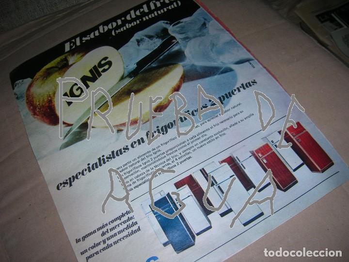 Otros Art&iacute;culos de Coleccionismo en Papel: Hoja recorte de revista AMA, n&ordm; 373. Del 3-6-1975. Publicidad frigor&iacute;ficos Ignis. - Camilo Sesto.