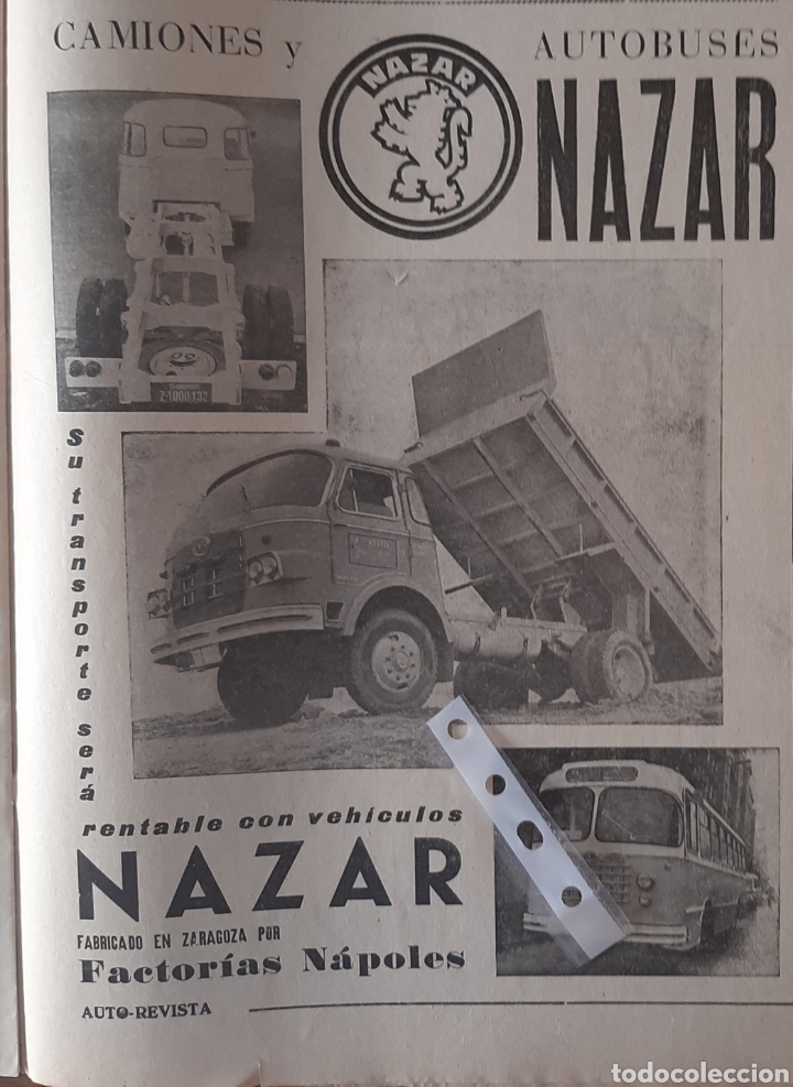 Outros artigos de papel: Publicidad camion nazar de 1962