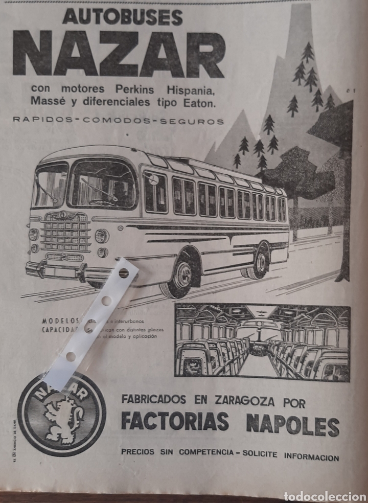 Outros artigos de papel: Publicidad autobuses nazar de 1962