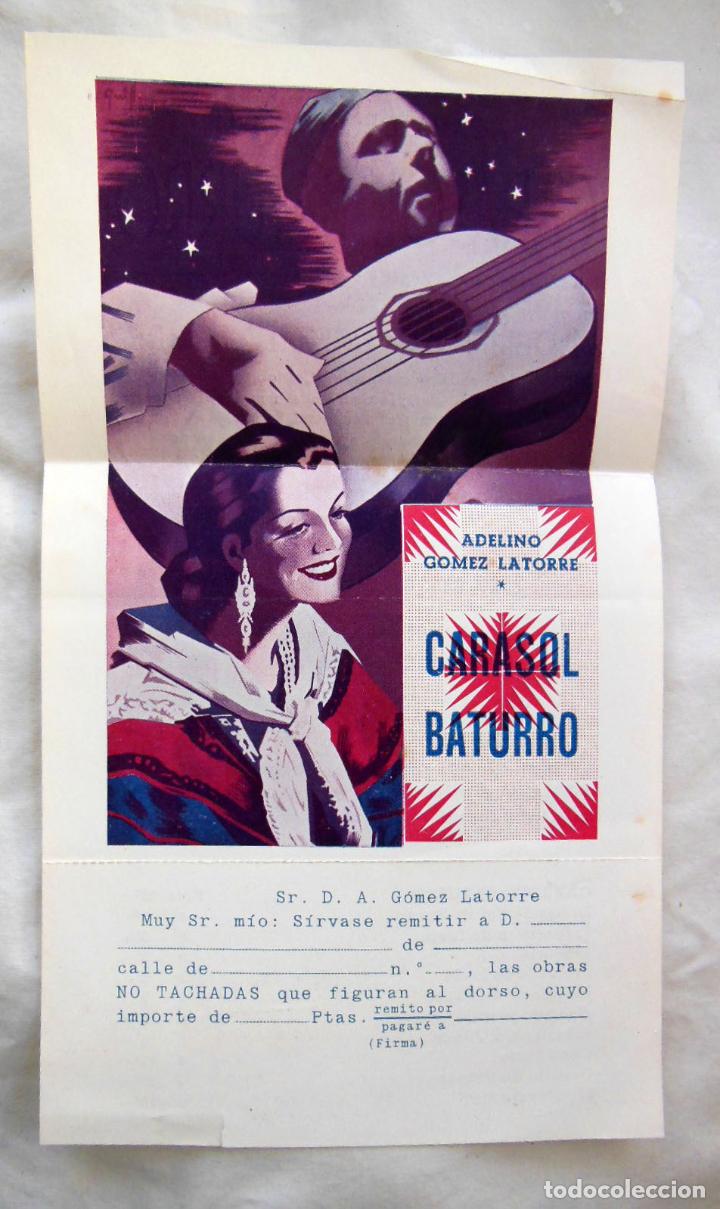 Outros artigos de papel: Folleto Publcidad : CARASOL BATURRO. GOMEZ LATORRE Adelino