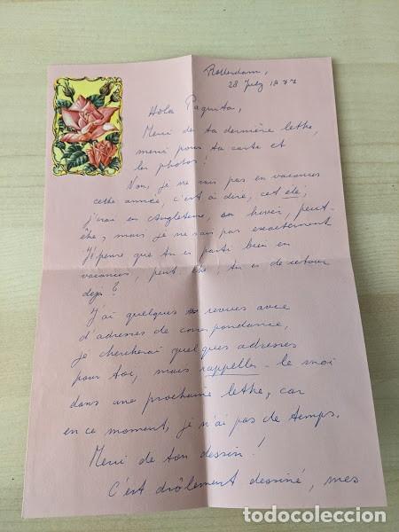 Paper Collecting Others: ANTIGUA CARTA DE AMISTAD DECORADA A&Ntilde;OS 70