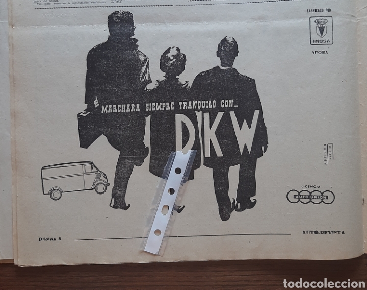 Outros artigos de papel: Publicidad furgoneta dkw de 1962
