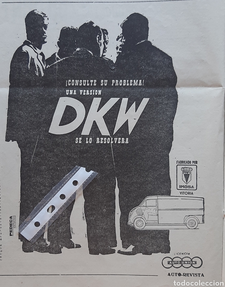 Outros artigos de papel: Publicidad furgoneta dkw de 1962
