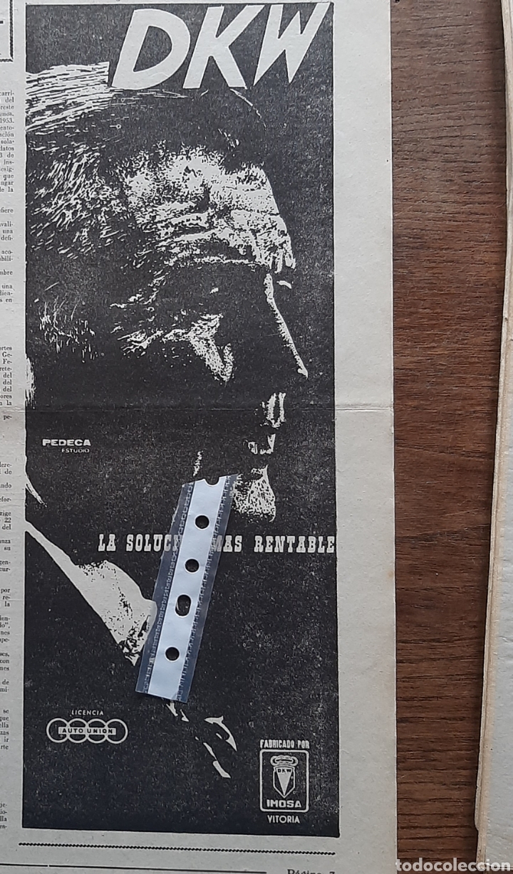 Outros artigos de papel: Publicidad furgoneta dkw imosa de 1962