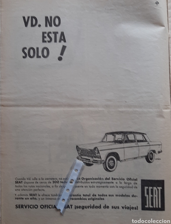 Outros artigos de papel: Publicidad automovil seat de 1962